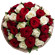 bouquet of red and white roses. Voronezh