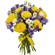 bouquet of yellow roses and irises. Voronezh