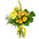 Yellow bouquet of roses and chrysanthemum. Voronezh